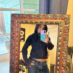 Aritzia Deep Blue Zip-Up Hoodie